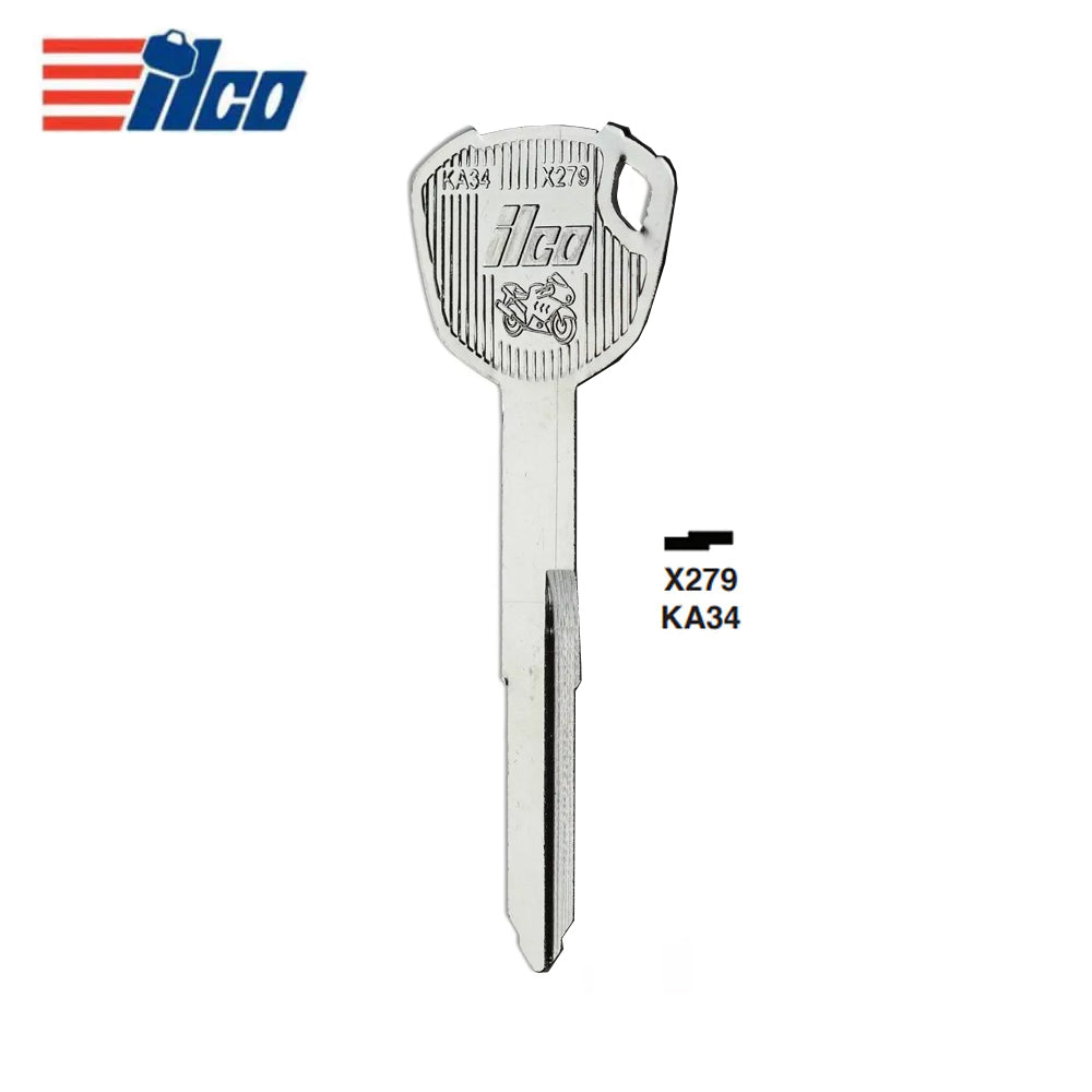 Kawasaki Motorcycle Key Blank - KA34