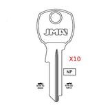 1069LB Mailbox Locks Padlocks Key Blank - NA12 / NTR-2D (Packs of 10)