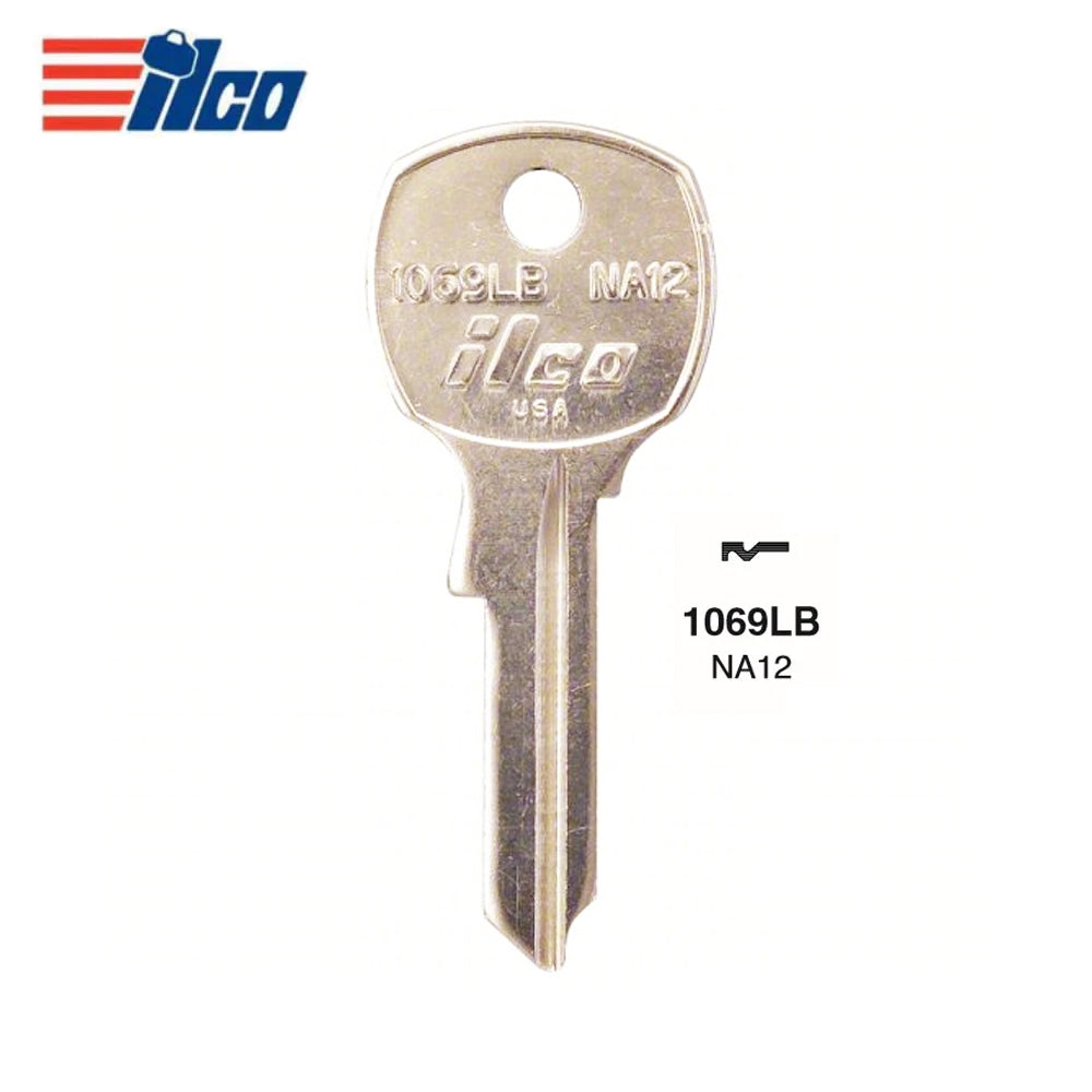 1069LB Mailbox Locks Padlocks Key Blank -Brass - NA12 - NTR-2D