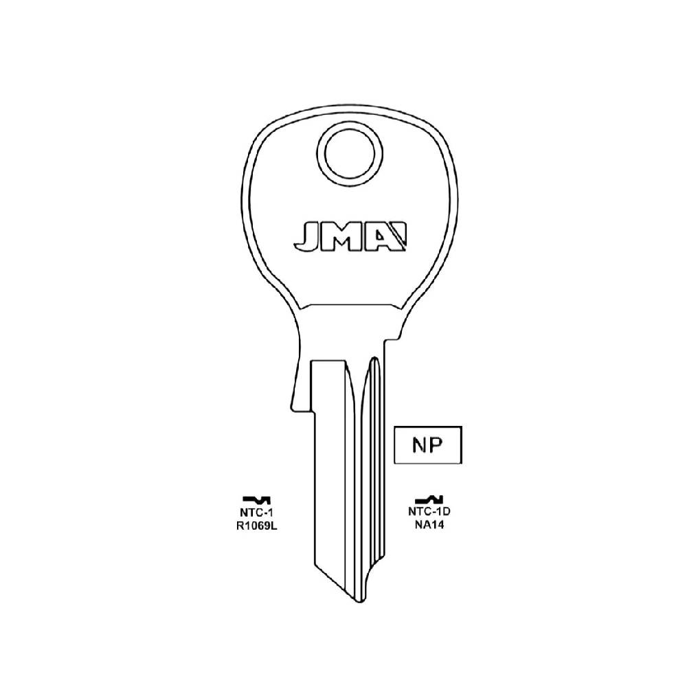 1069L National Cabinet Key Blank - NA14 / NTC-1D