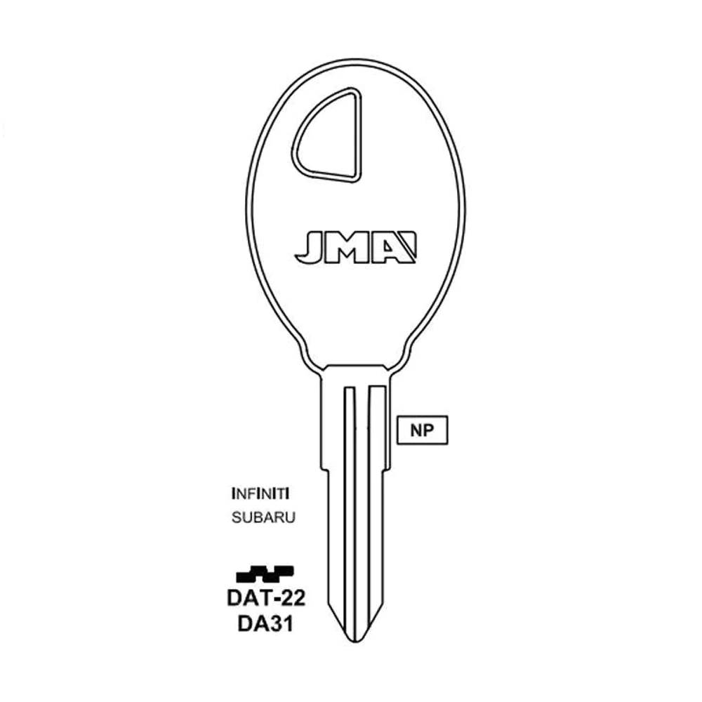 Nissan Infiniti Subaru Key Blank - DA31 / DAT-22