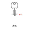 JMA NTC-10DE / RO3 / 1069N National 5-Wafer Cabinet Key - Brass (Pack of 10)