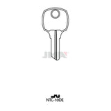 JMA NTC-10DE / RO3 / 1069N National 5-Wafer Cabinet Key - Brass