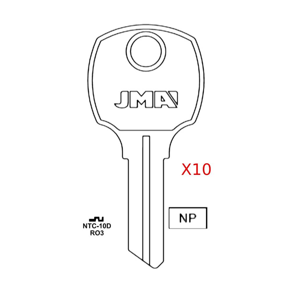 1069N National Cabinet Key Blank - RO3 / NTC-10D (Packs of 10)