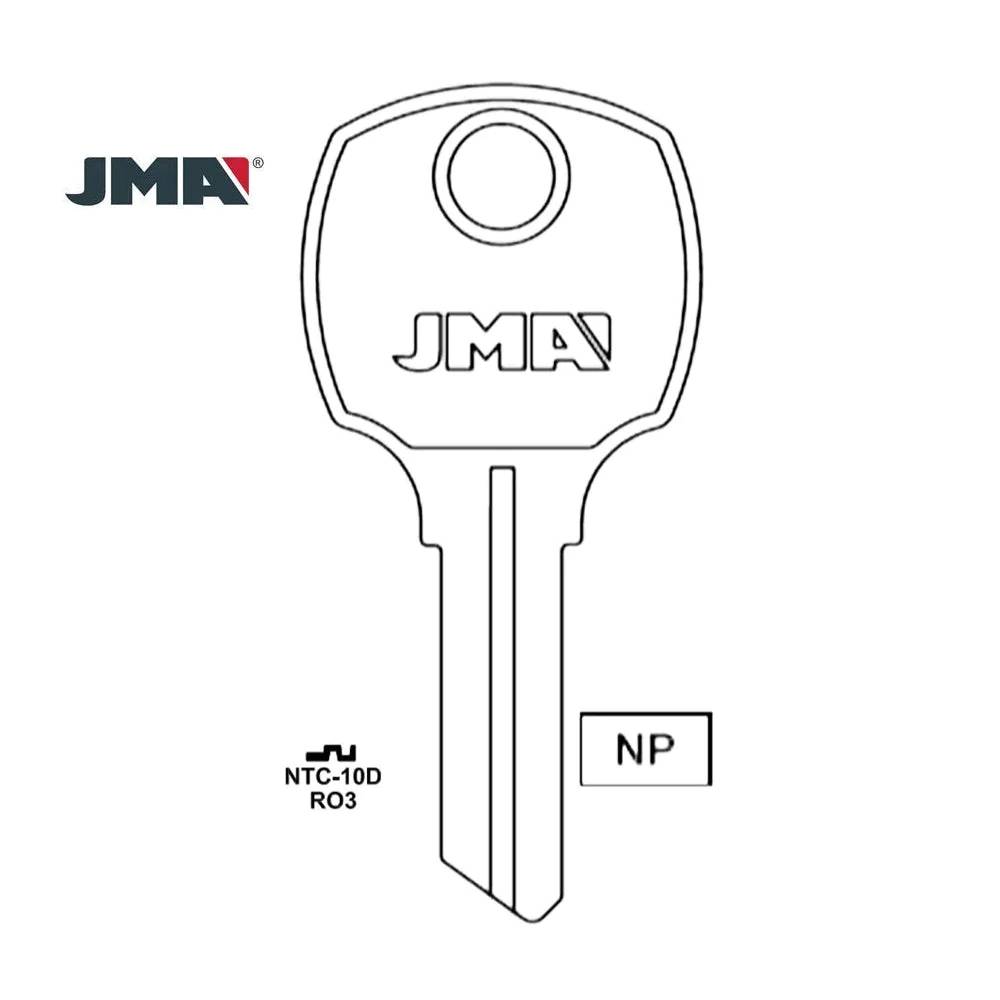 1069N National Cabinet Key Blank - RO3 / NTC-10D