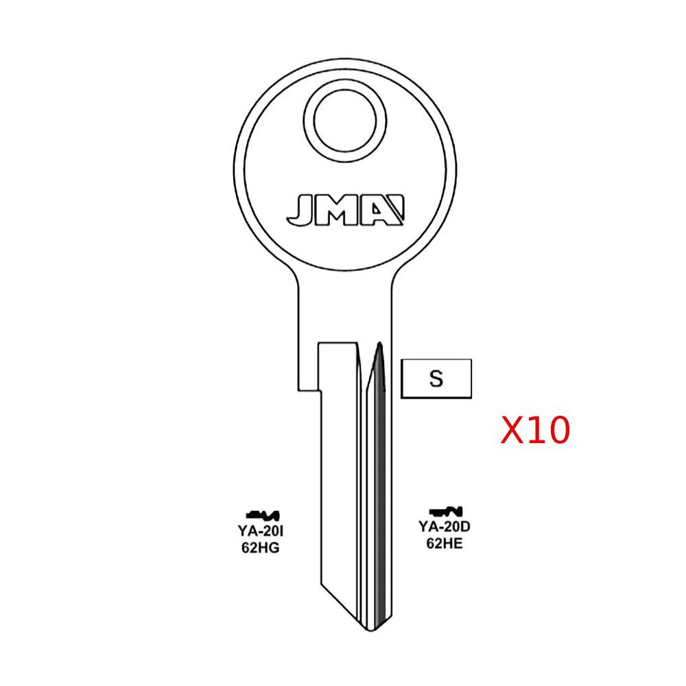 Rolls Royce Key Blank - 62HG / YA-20I (Packs of 10)