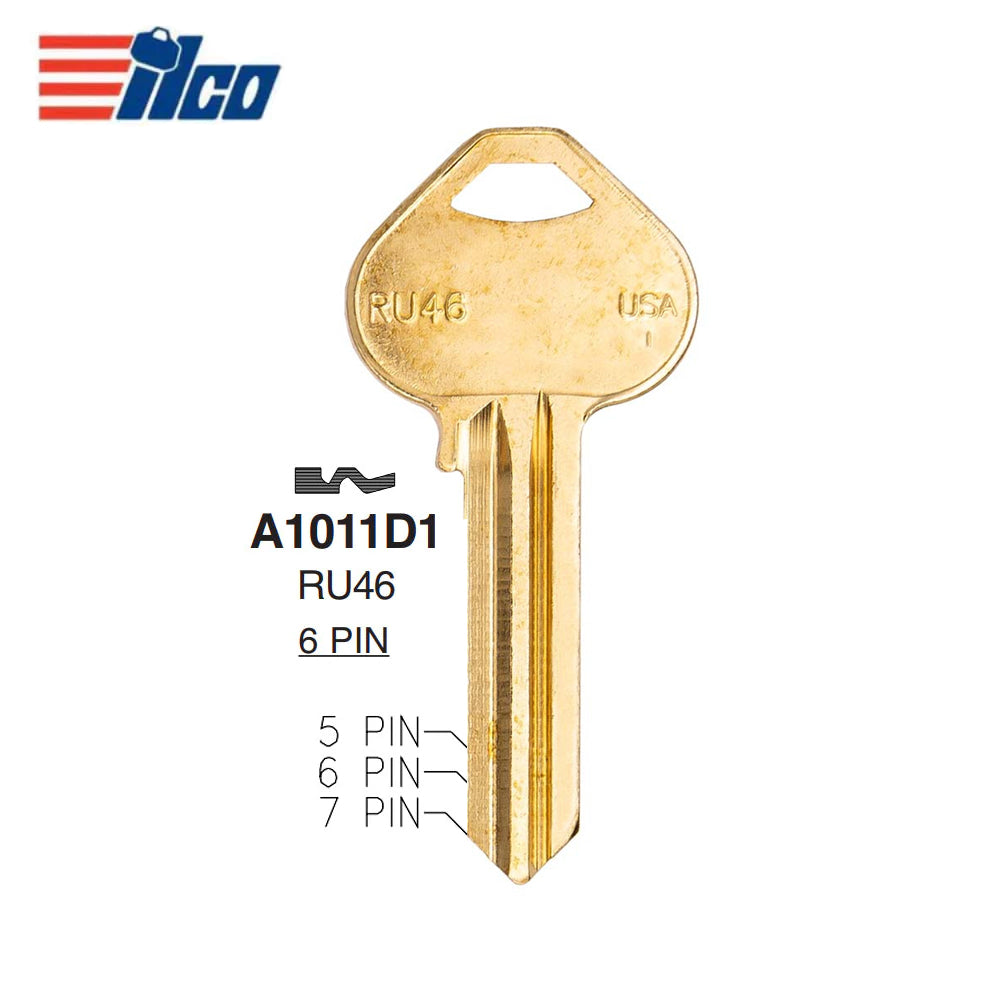 6D1R Russwin Proline Commercial & Residencial Key Blank - RUS-5 / RU46