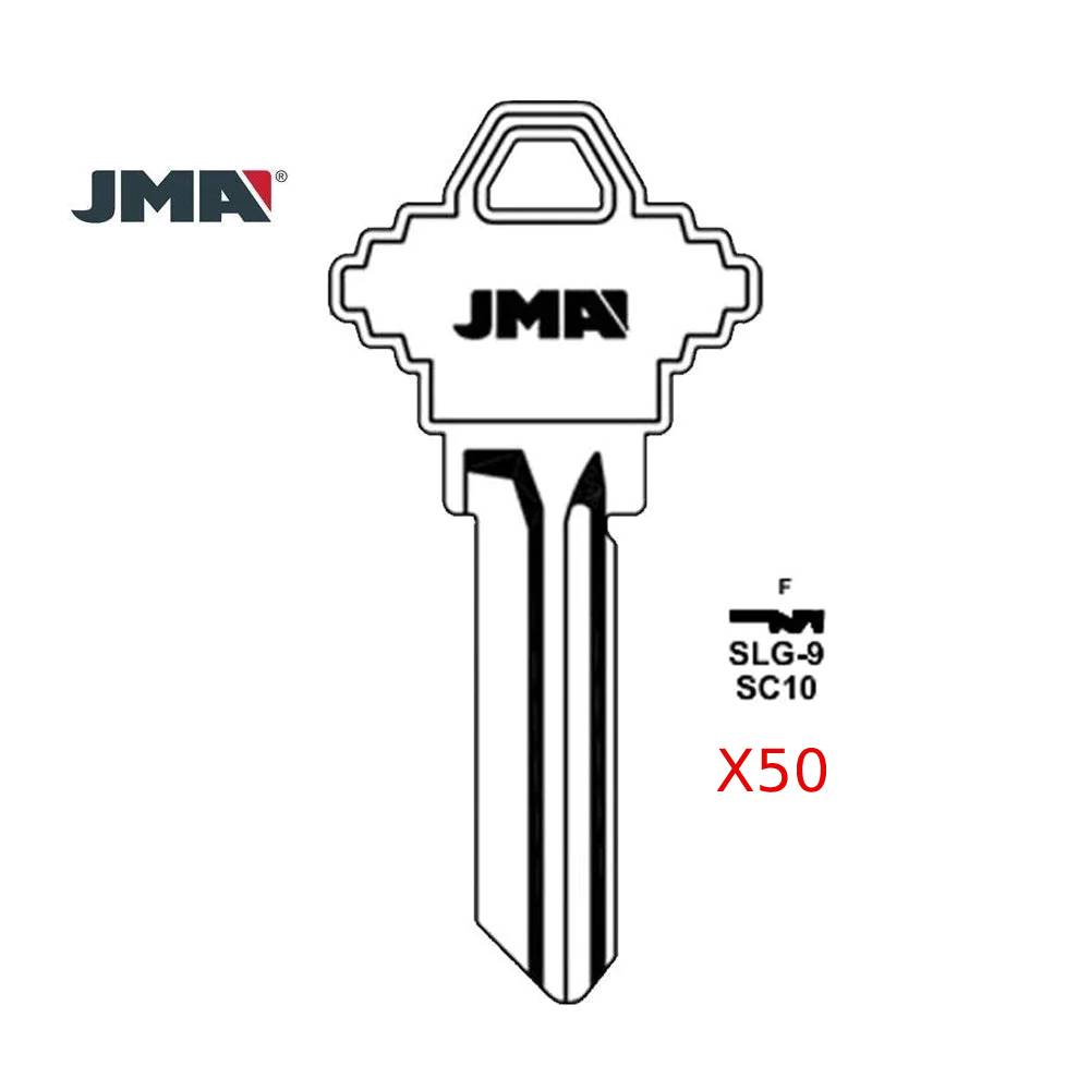 JMA for A1145F 6-Pin Schlage Keys - nickel Finish / SC10 NP - 50 Pack