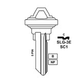 1145 5-Pin Schlage Key Blank - Brass - SC1 BR / SLG-3E-BR