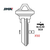 A1145E 6-Pin Schlage Key Blank - Brass - SC9 BR / SLG-5E (Packs of 50)