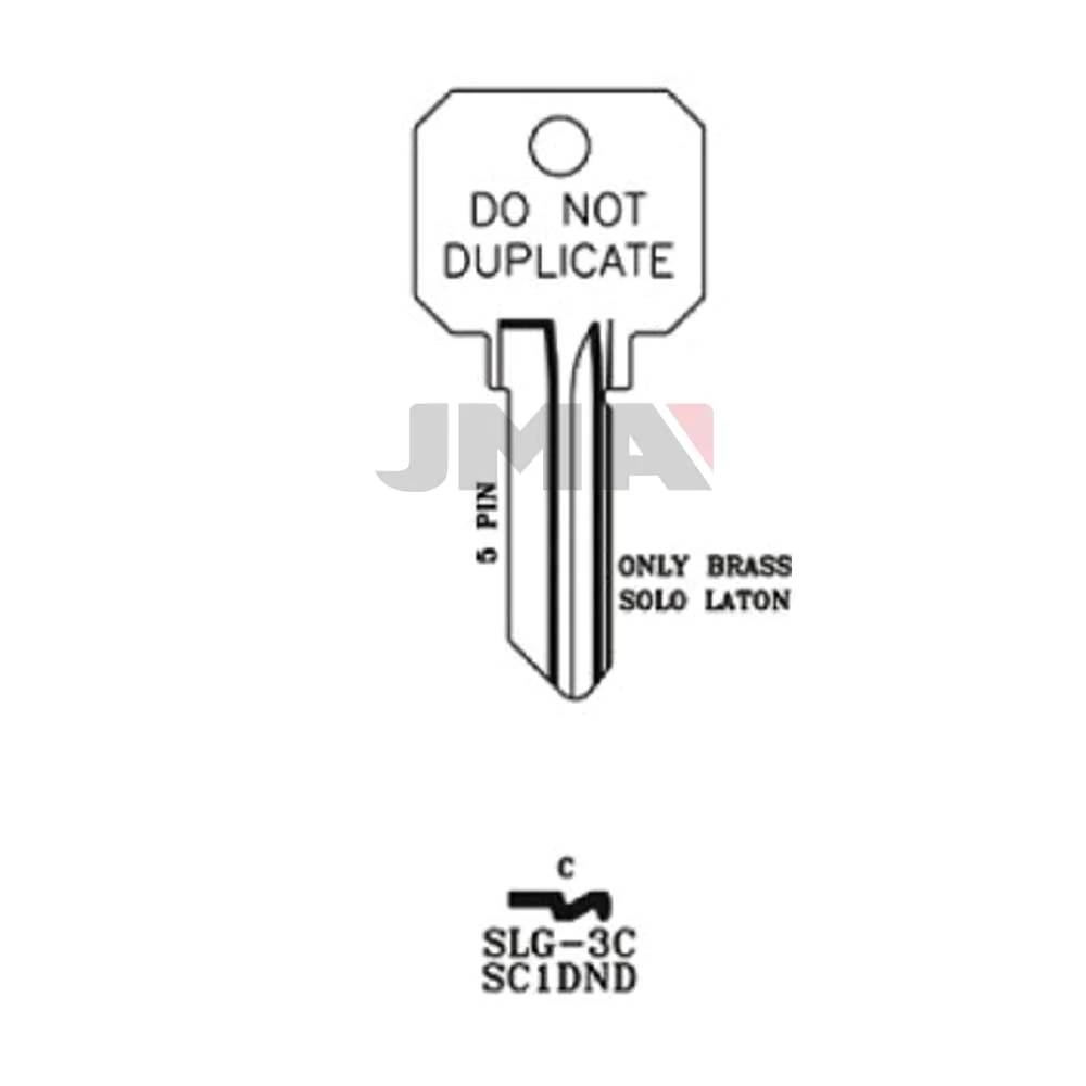 JMA SLG-3C / DNDSC1 Schlage Key Brass Duplication Prohibited