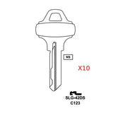 JMA SLG-42DS / SCH / C123 Schlage 6-Pin Key Blank Brass (Pack of 10)