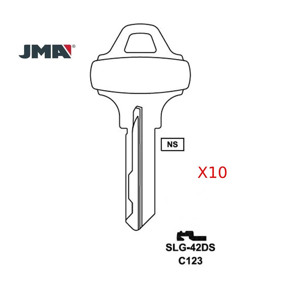 JMA SLG-42DS / SCH / C123 Schlage 6-Pin Key Blank Brass (Pack of 10)