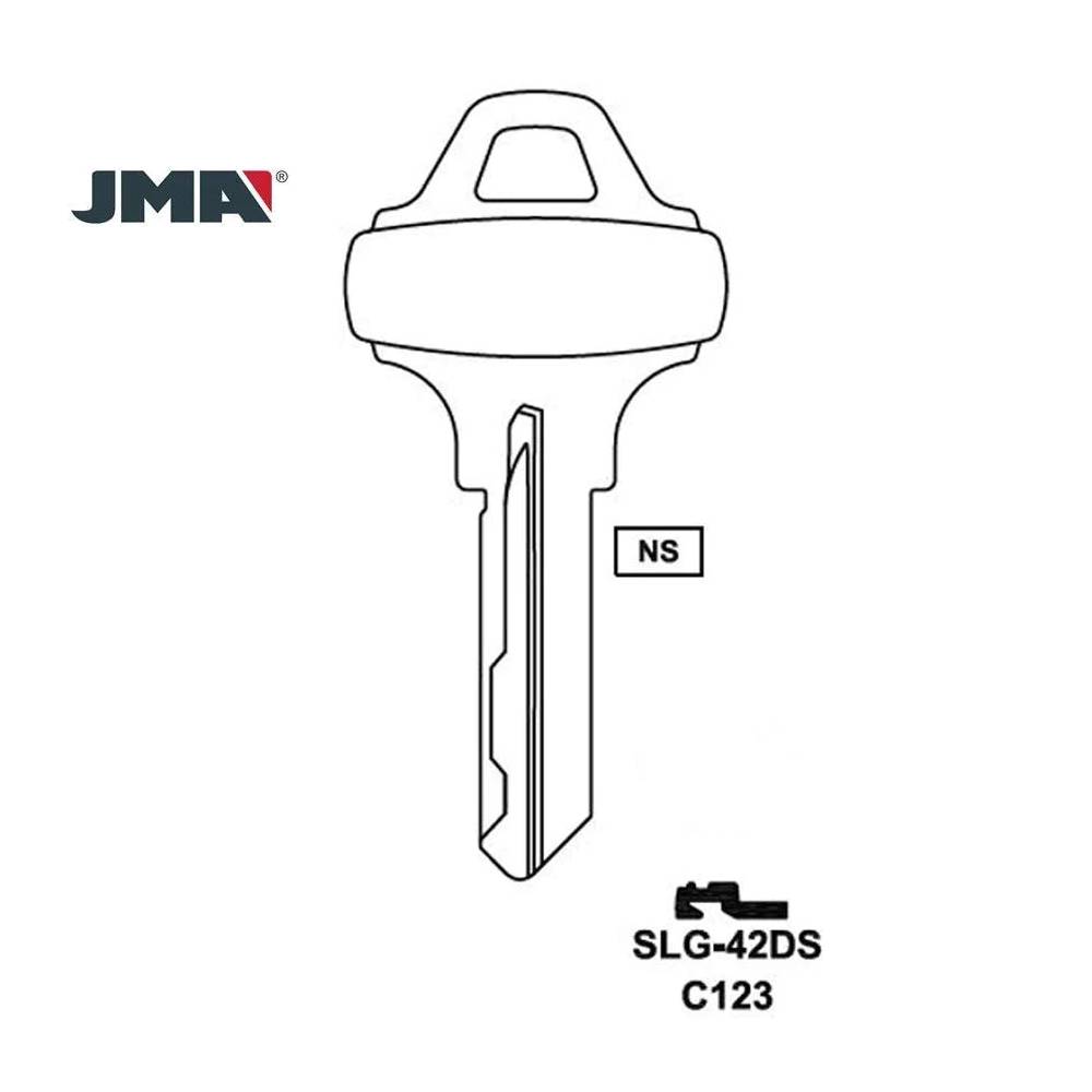 JMA SLG-42DS / SCH / C123 Schlage 6-Pin Key Blank Brass