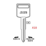 Suzuki Key Blank - SUZ18 / SUZU-12D (Packs of 10)