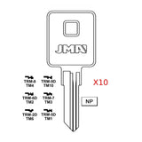 1610 Trimark Key Blank TM10 / TRM-9D (Packs of 10)