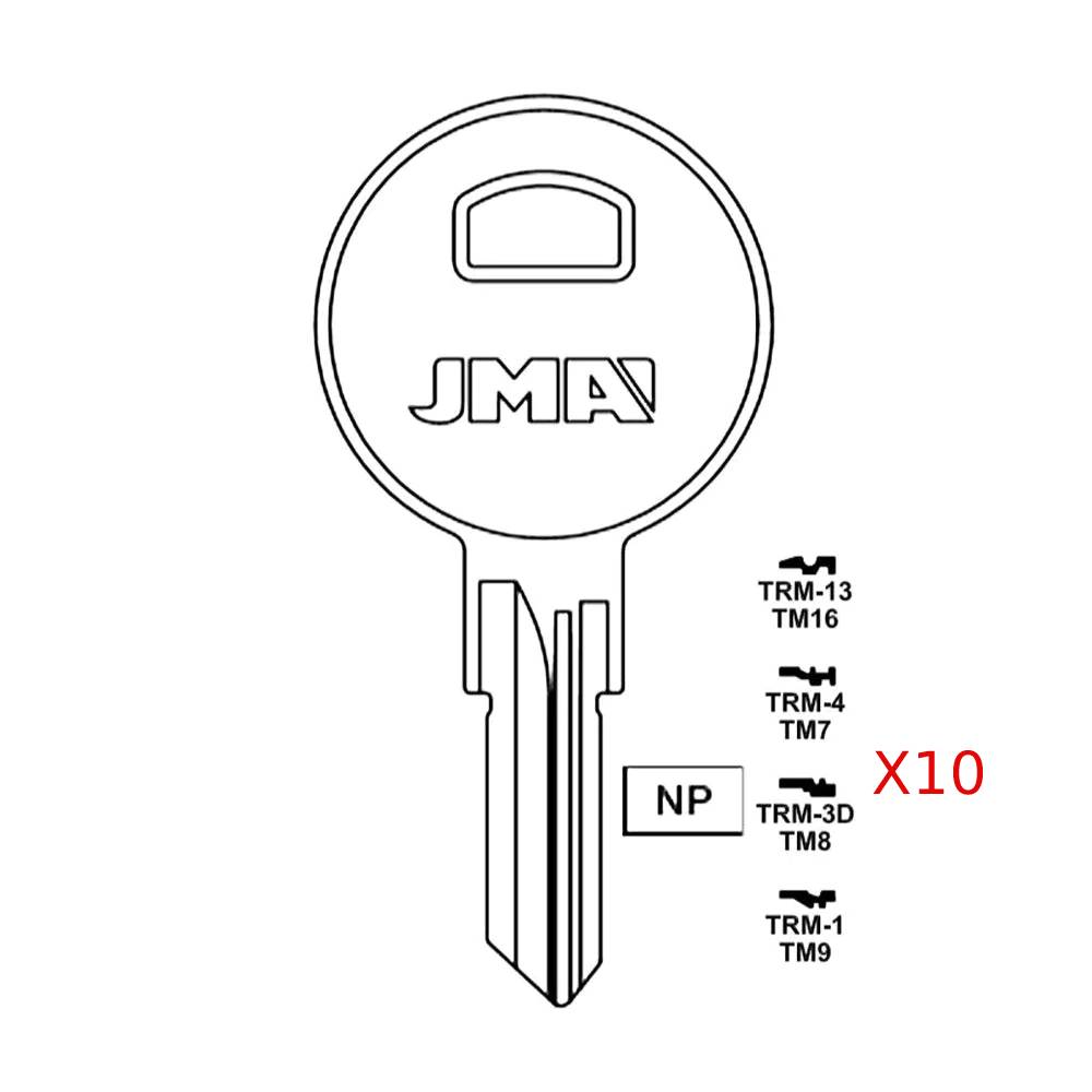 1608 Trimark Key Blank TM8 / TRM-3D (Packs of 10)