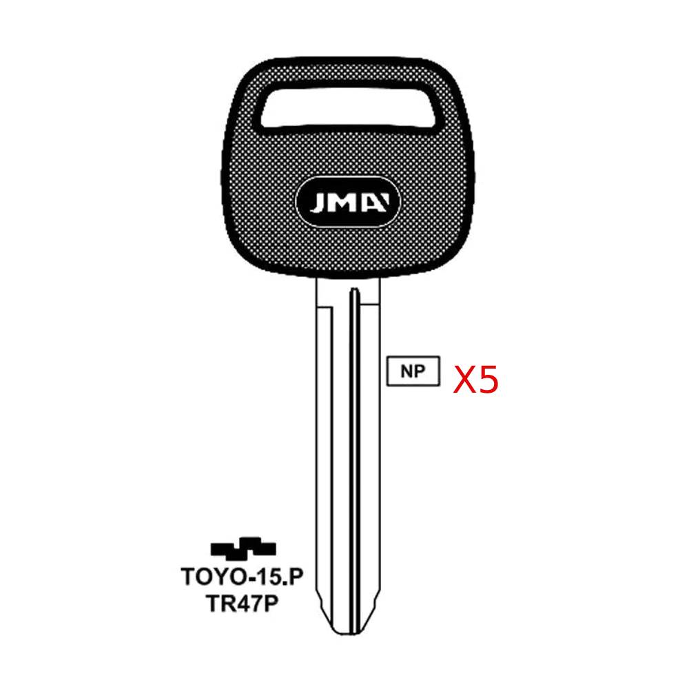 1990 - 2012 JMA Key Blank   for Toyota Scion Suzuki/ TR47P (Packs of 5)