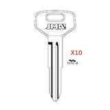 1981 - 2002 JMA Key Blank   for Toyota/ TR40 / TOYO-9 (Packs of 10)