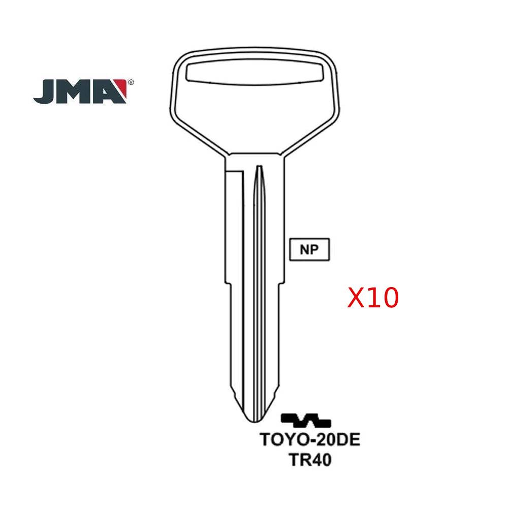 Toyota Key Blank - TR40 / TOYO-20DE (Packs of 10)