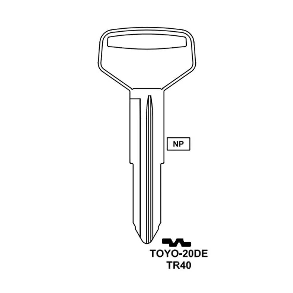 Toyota Key Blank - TR40 / TOYO-20DE