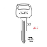 Toyota Key Blank - TR53 / TOYO-17 (Packs of 10)