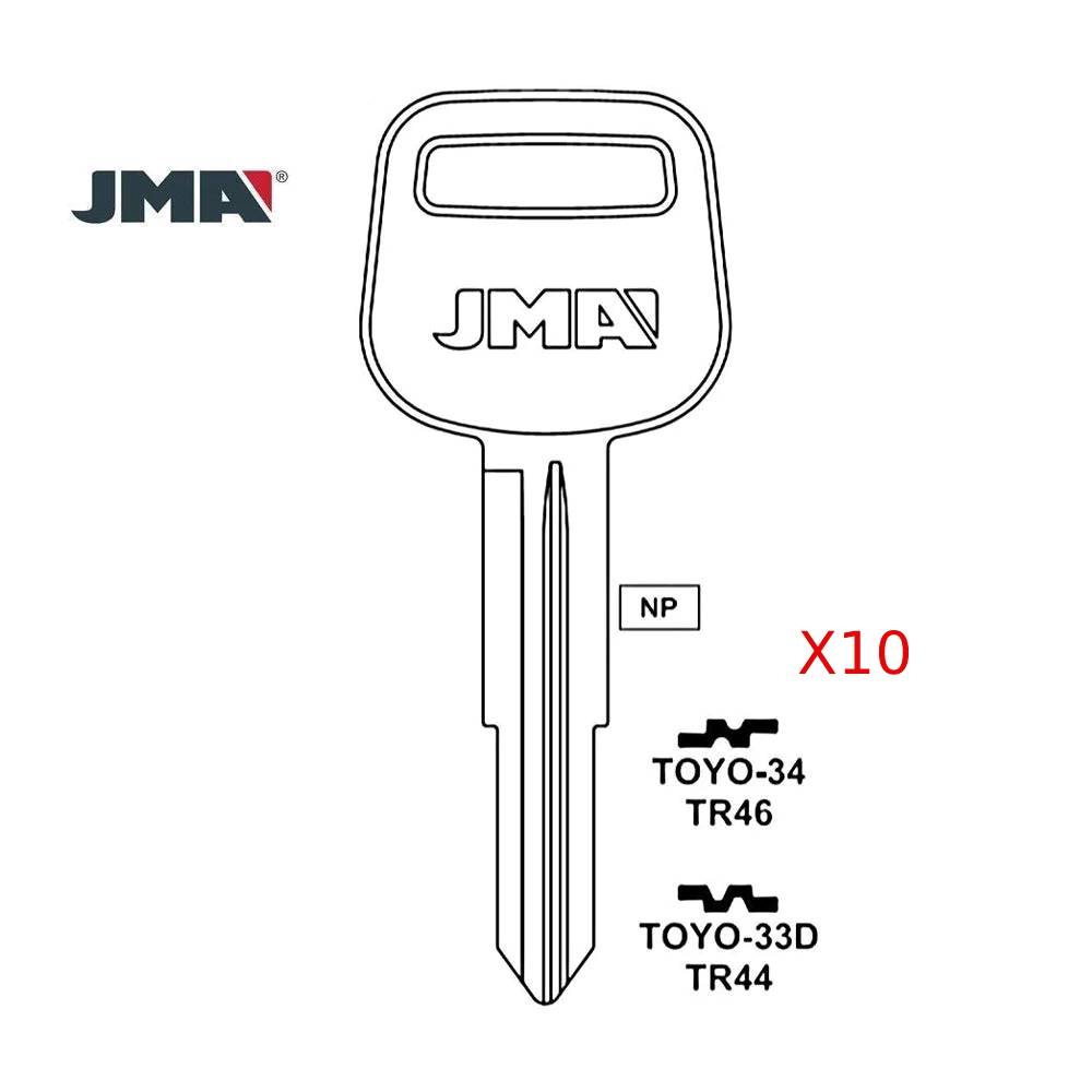 Toyota Key Blank - TR44 / TOYO-33D (Packs of 10)