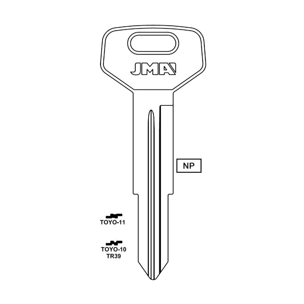 Toyota Key Blank - TR39 / TOYO-10