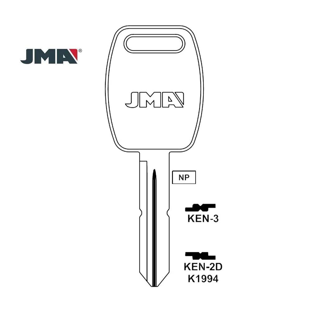 Kenworth Peterbilt Truck Key Blank - K1994 / KEN-2D