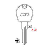 JMA Key Blank  for Volkswagen / VO-2 (Packs of 10)