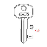 Volkswagen Gas Cap Key Blank - X132 / VO-9D (Packs of 10)