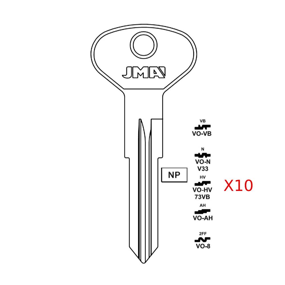 VW Key Blank -X110 / VO-N (Packs of 10)