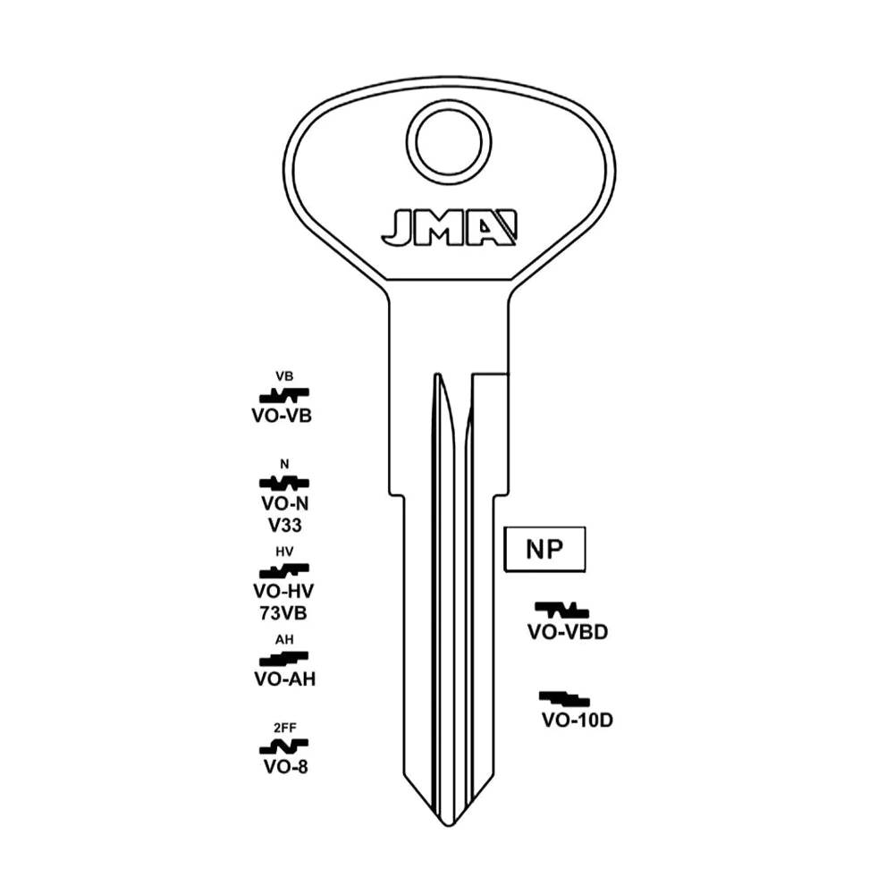 VW Audi Porsche Key Blank - X9 / VO-HV