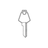 JMA XL-1E / XL7 / 1180 Ilco Mailbox Key - Brass