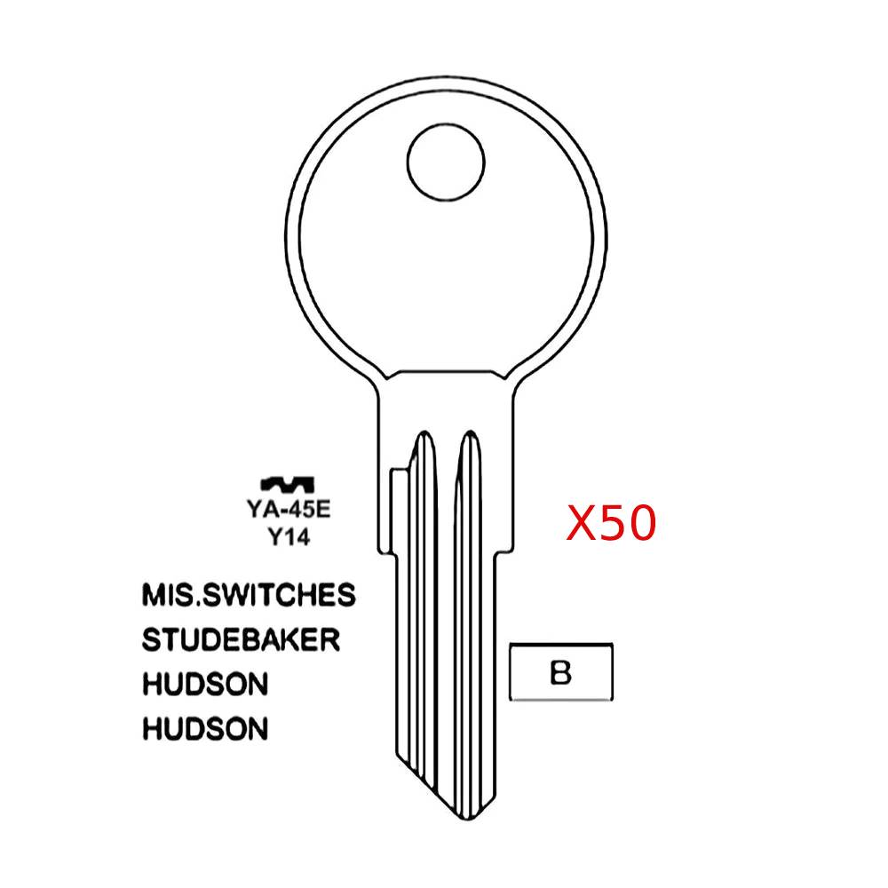 Commercial & Residential Key Blank - Y14 / YA-45E (Packs of 50)