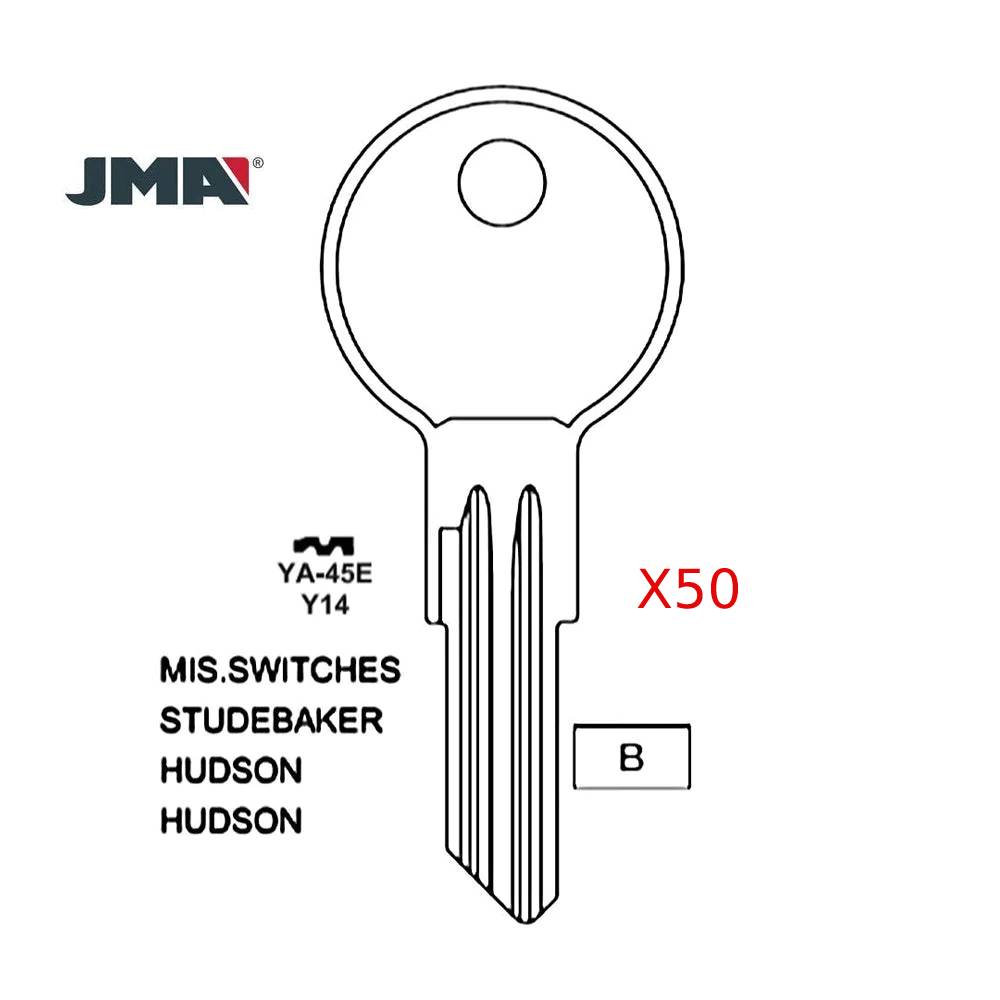 Commercial & Residential Key Blank - Y14 / YA-45E (Packs of 50)