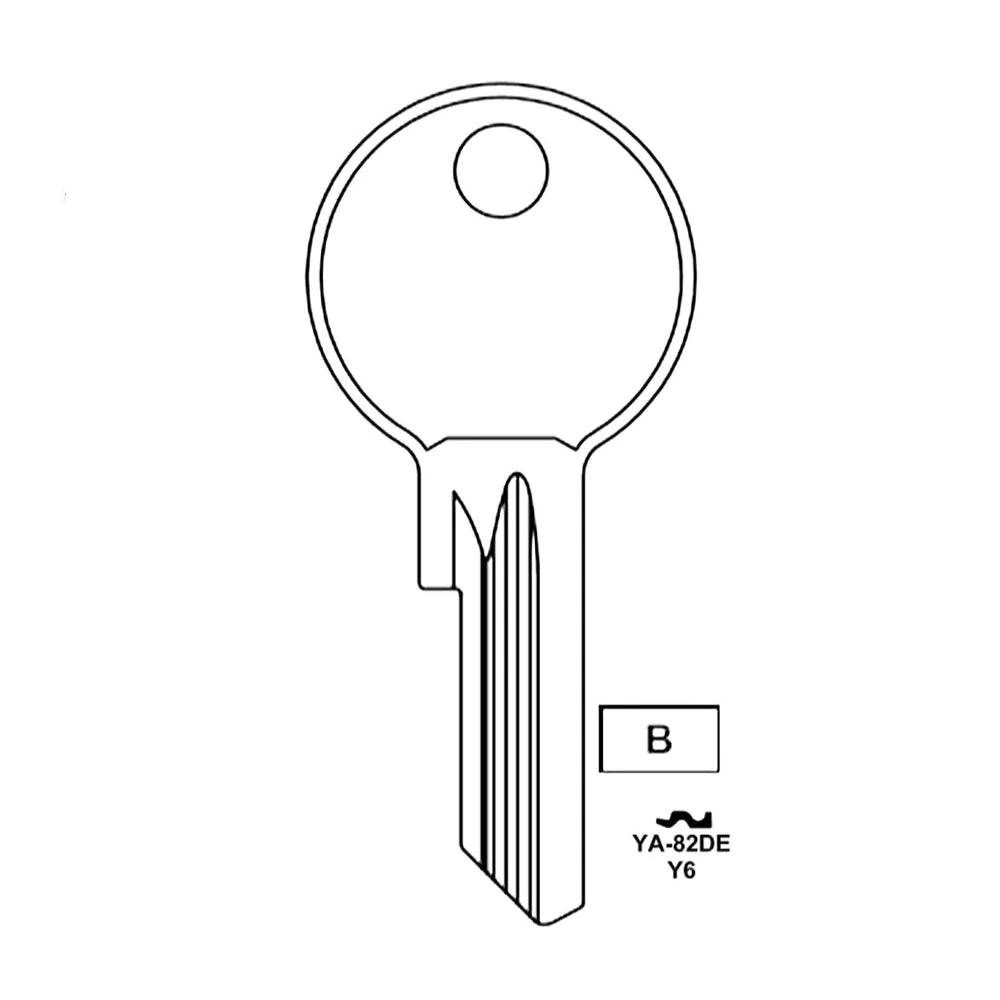 Commercial & Residencial Key Blank - Y6 / YA-82DE