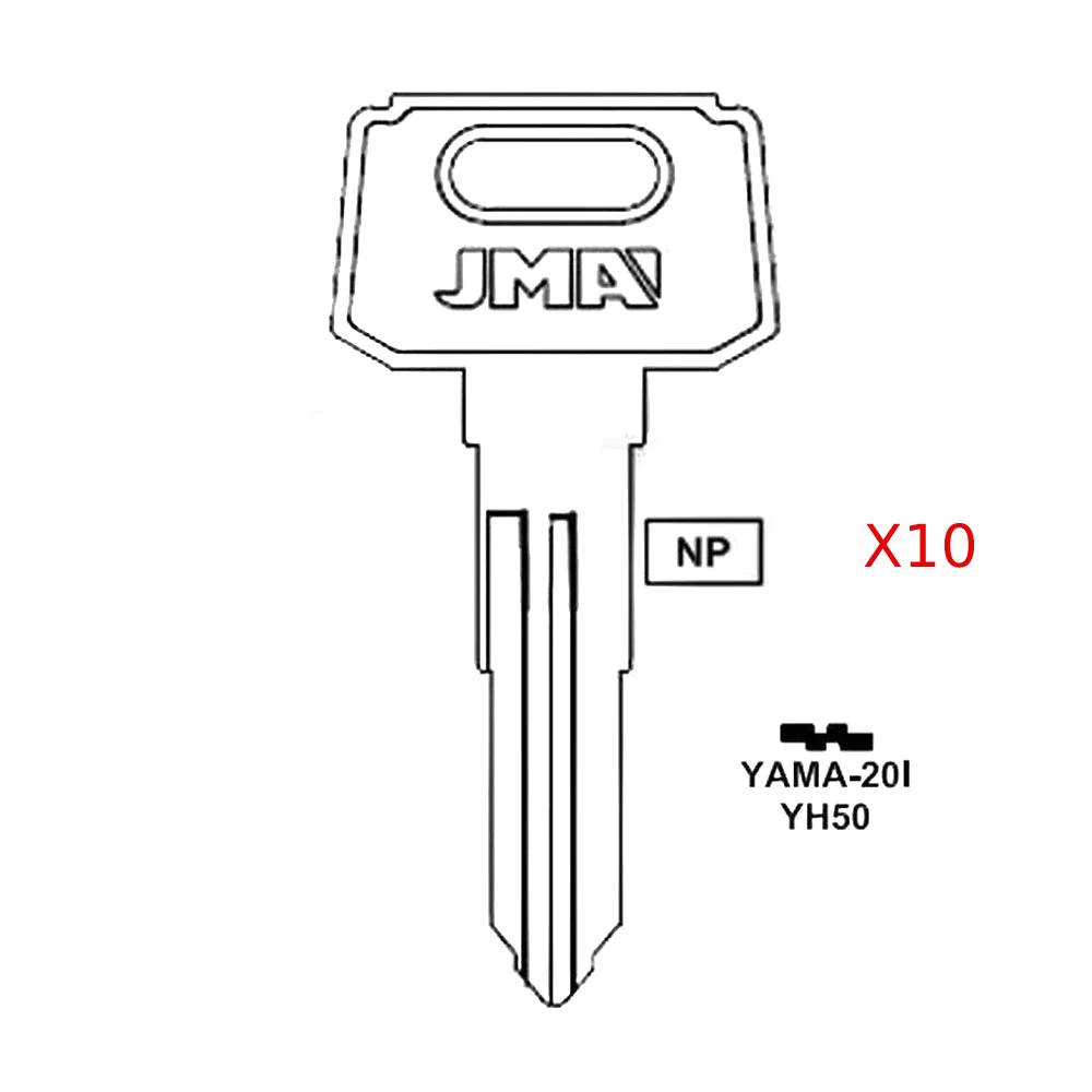 Yamaha Motorcycle Key Blank - YH50 / YAMA-20I (Packs of 10)