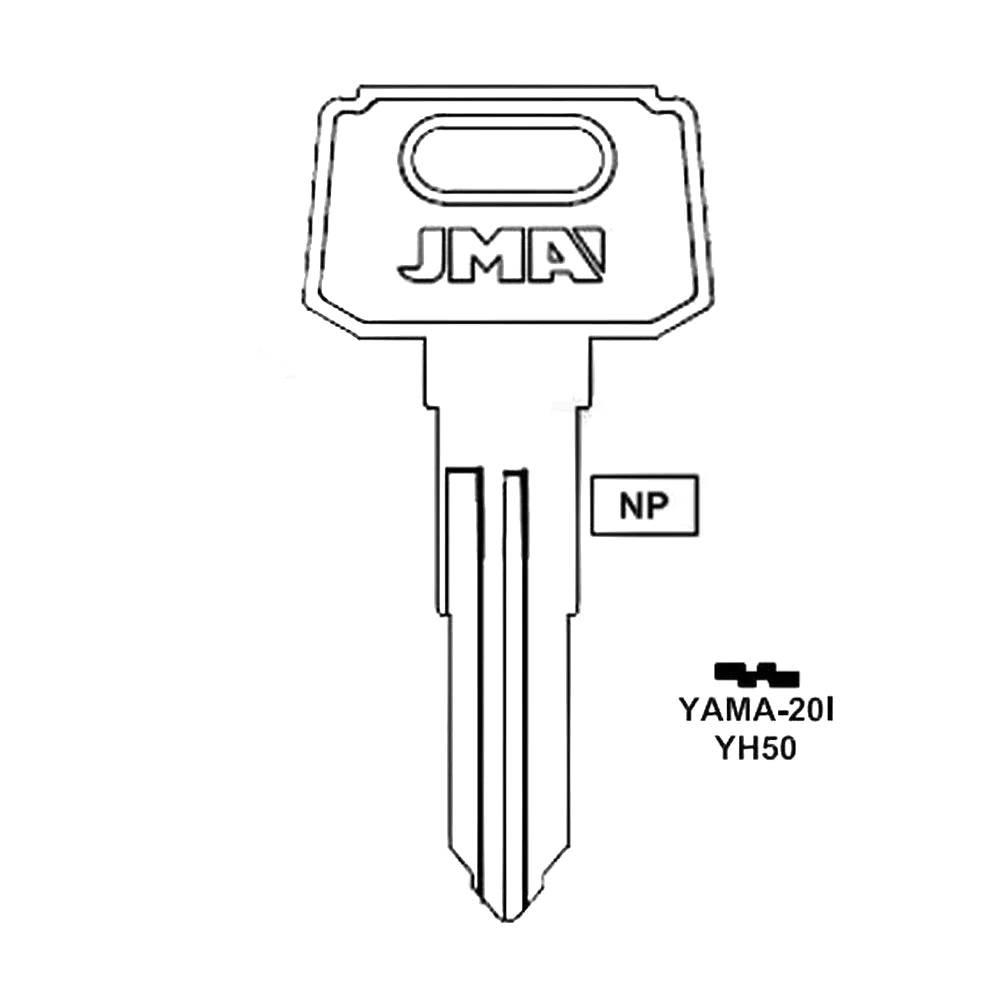 Yamaha Motorcycle Key Blank - YH50 / YAMA-20I