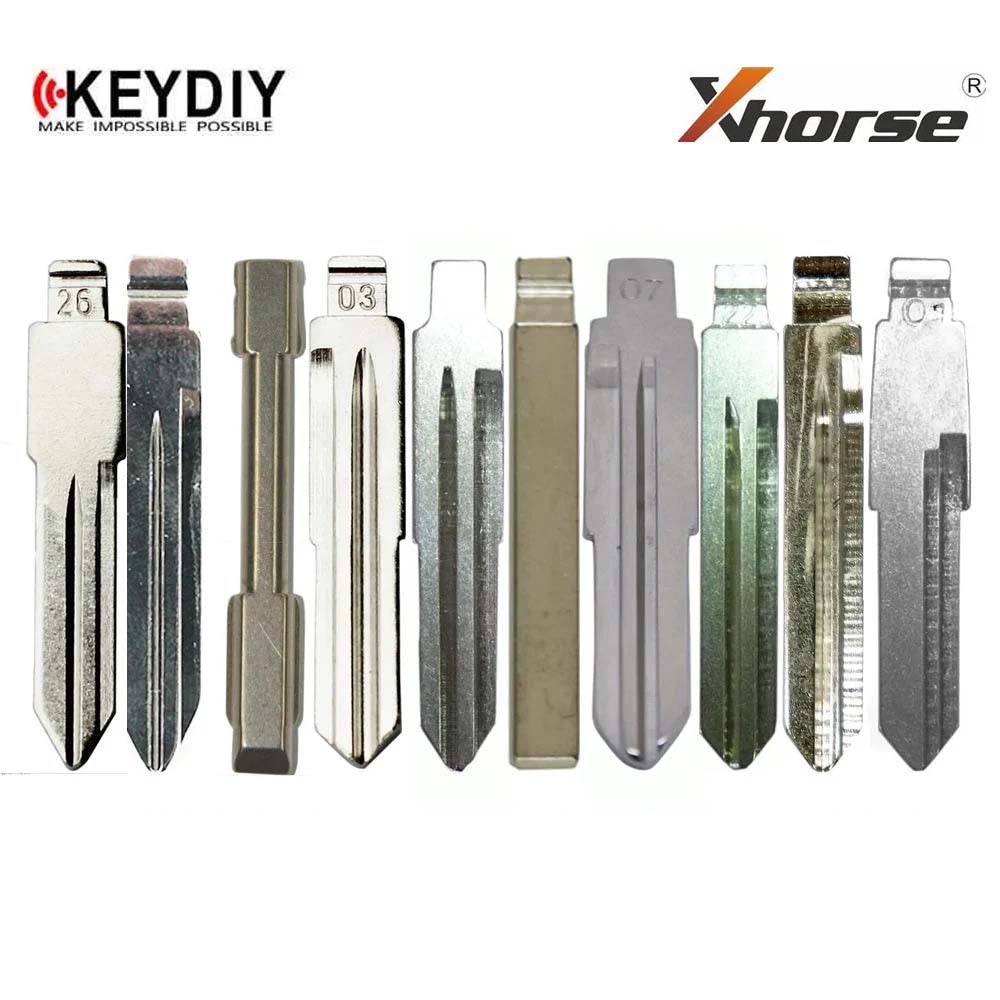 KEYDIY Starter Pack with 50 Universal Remote Flip Key Blades