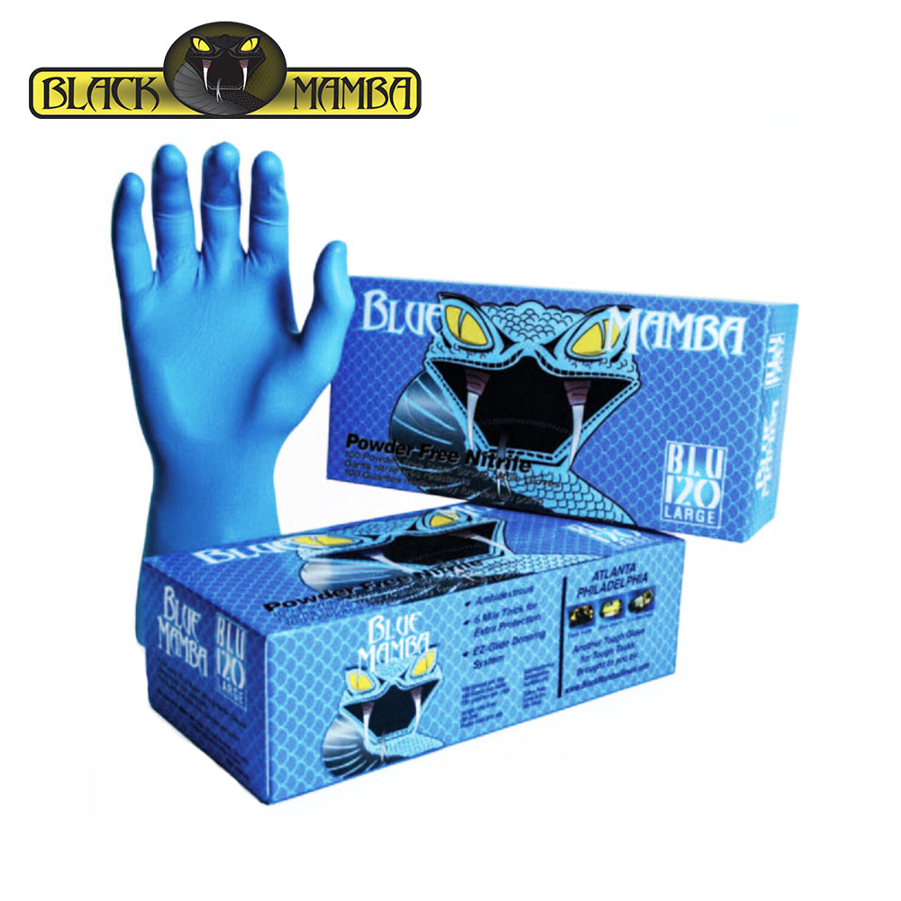 Black Mamba - 6 mil Blue Nitrile Gloves