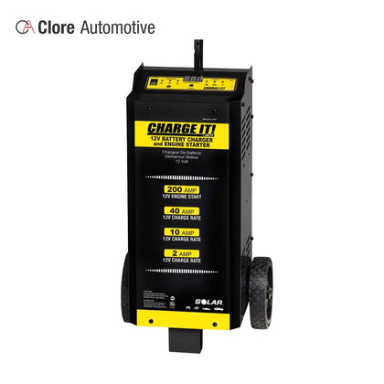 Clore Automotive 4735 CHARGE IT 40/10/2/200 Amp 12V Wheeled Battery Charge