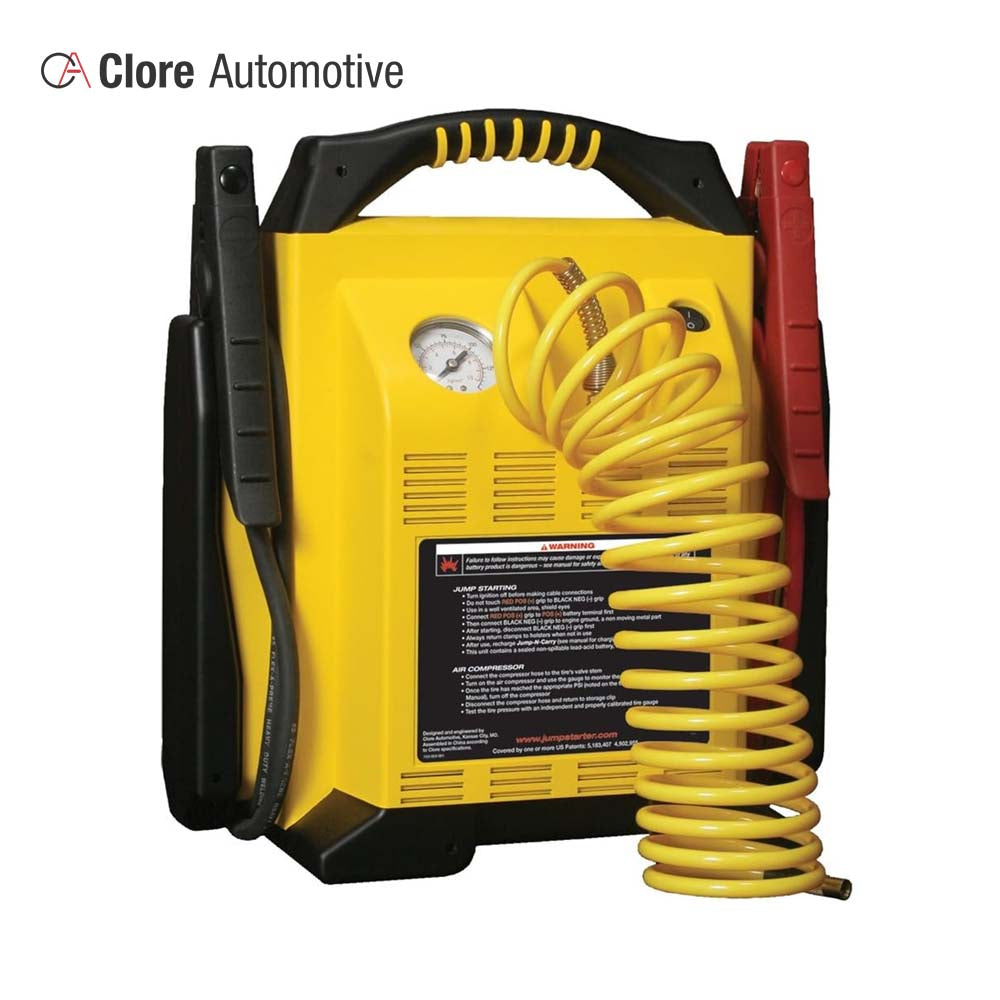 Clore Automotive JNCAIR Jump-N-Carry 1700 Peak Amp 12V Jump Starter with Air System