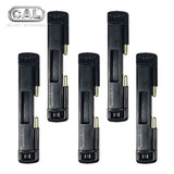 CAL Double Bolt Lock Sliding Glass Door Lock - Black (Pack of 5)