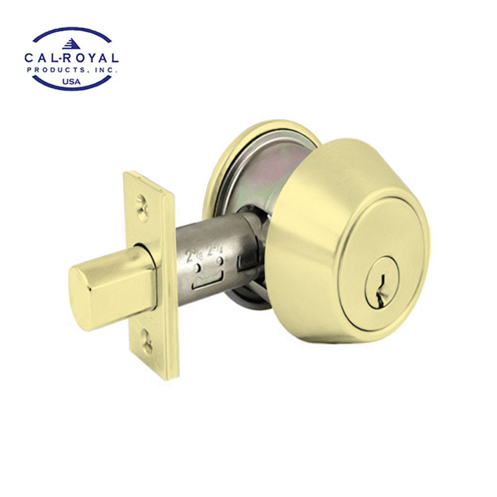 Cal-Royal - ULT360 - Heavy duty Single Cylinder Deadbolt - E0152 ANSI Function - UL listed  - Grade 2