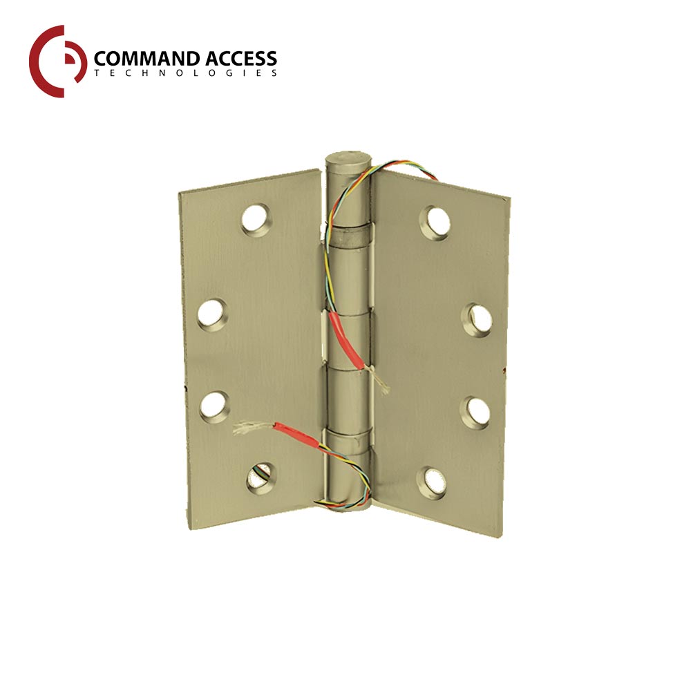 Command Access - ETH-BB91 - Energy Transfer Hinge - 5 Knuckle Standard Weight - Brass Base Material - US4 (Satin Brass-606)