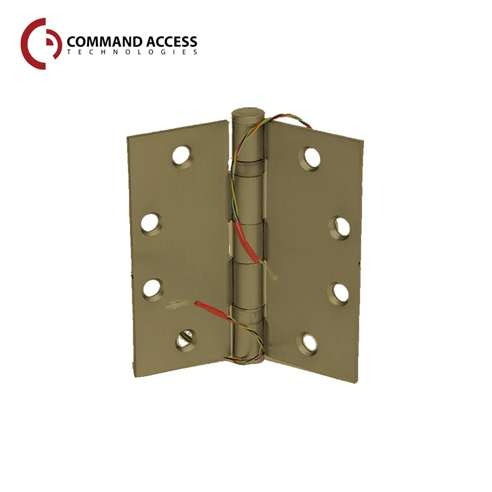 Command Access - ETH-BB79 - Energy Transfer Hinge - 5 Knuckle Standard Weight - Steel Base Material - US5 (Satin Brass Antique-609)