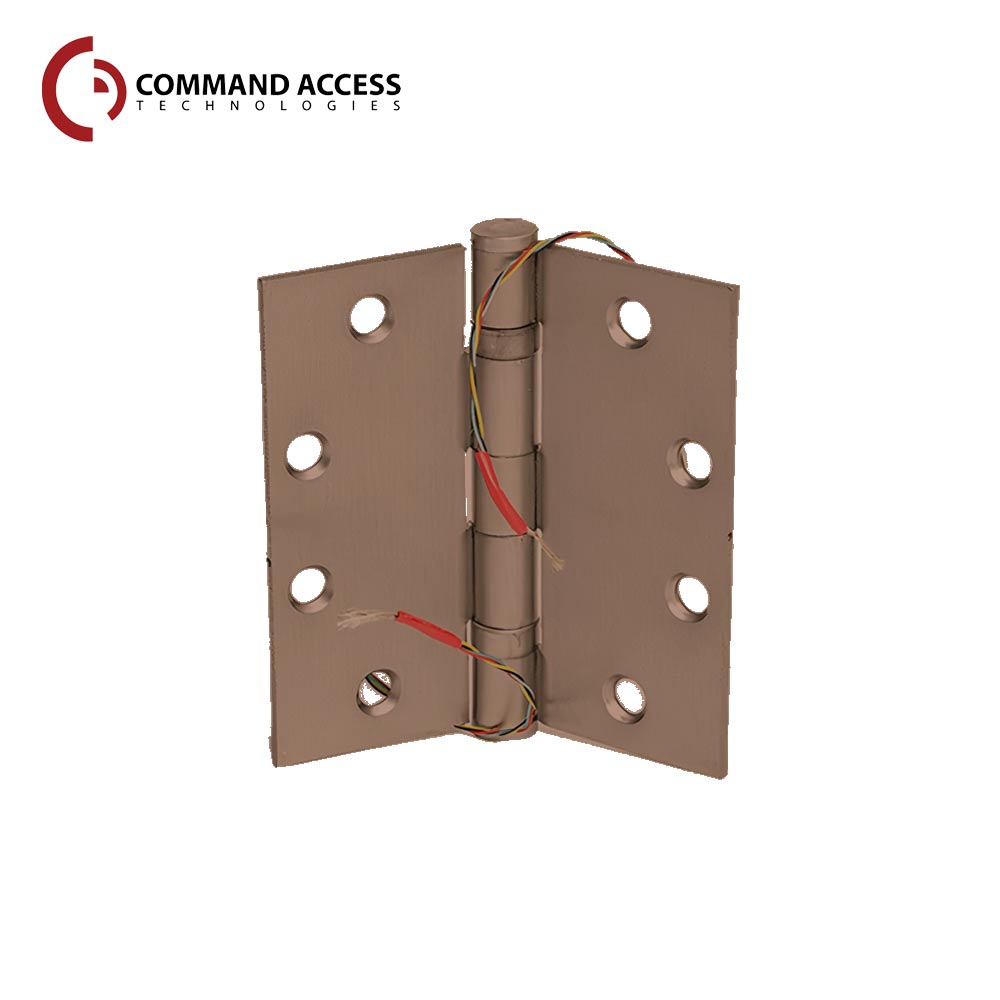 Command Access - ETH-BB91 - Energy Transfer Hinge - 5 Knuckle Standard Weight - Brass Base Material - US10 (Satin Bronze-612)