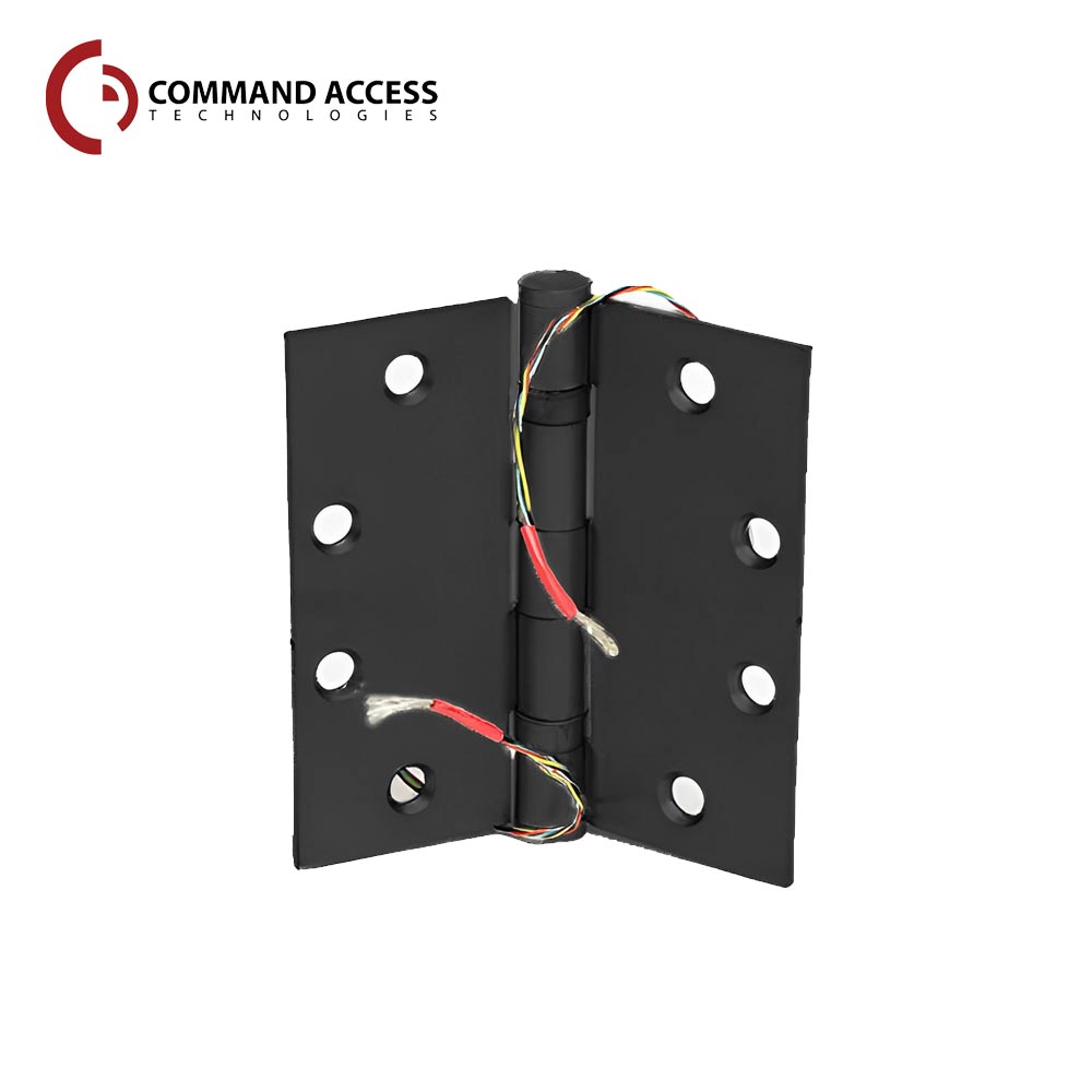 Command Access - ETH-BB79 - Energy Transfer Hinge - 5 Knuckle Standard Weight - Steel Base Material - L1 (Black-693)