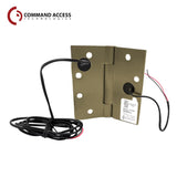 Command Access - ETH-CB80 - Energy Transfer Hinge - 3 Knuckle Standard Weight - Brass Base Material - US5 (Satin Brass Antique-609)